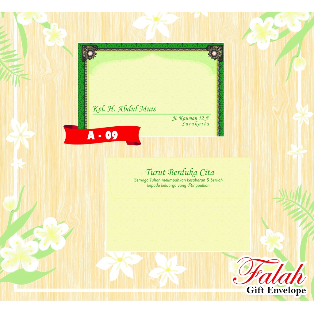 

Amplop Falah atau Angpau Falah kode A 09 muat uang kertas harga termurah