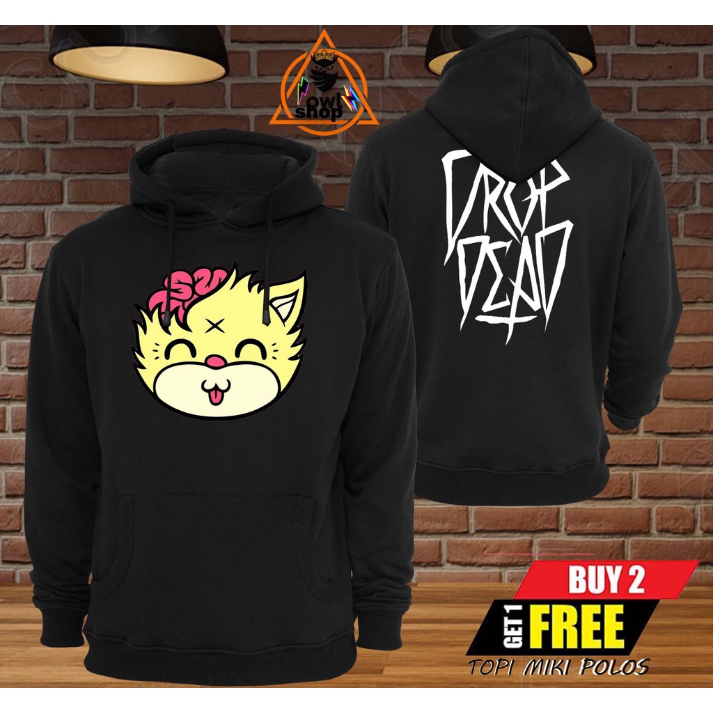 Jaket Sweater Hoodie    DROP DEAD   Keren Pria & Wanita   THE OWL