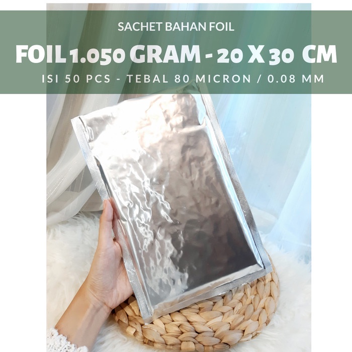 <<<<<] Plastik Foil Silver - Aluminium Foil Pembungkus Makanan - kemasan 20x3