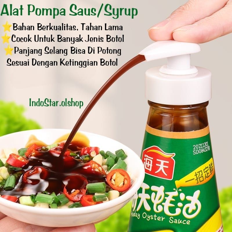 Pompa Saus Pompa Botol Sirup Pompa Tekan Untuk Botol Saus⭐ IndoStar.olshop⭐