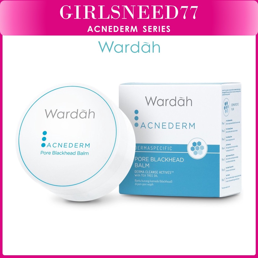 GIRLSNEED77 - COD - Wardah Acnederm Pore Blackhead Balm 20 g - Pembersih Komedo dengan Tea Tree Oil