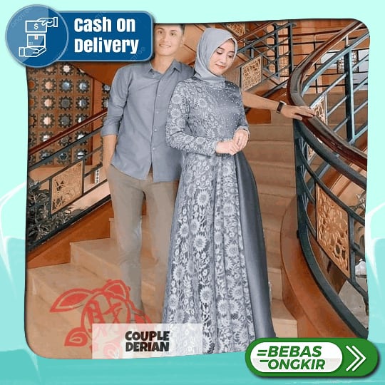 Cp Andara Fashion Pakaian Pasangan Couple Kemeha Dan Gamis Syari Bahan Wolfis Ms Gamis Couple Lebara