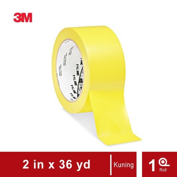 

Terlaris 3M Vinyl Tape 764 Yellow, 2 In X 36 Yd, Tebal: 0.125 Mm - Marking Tape