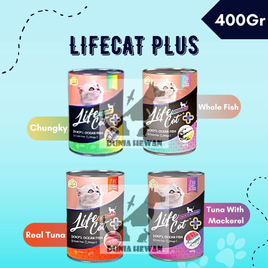 Makanan kucing lifecat / + life cat plus  400g 400 g 400 gr 400gr