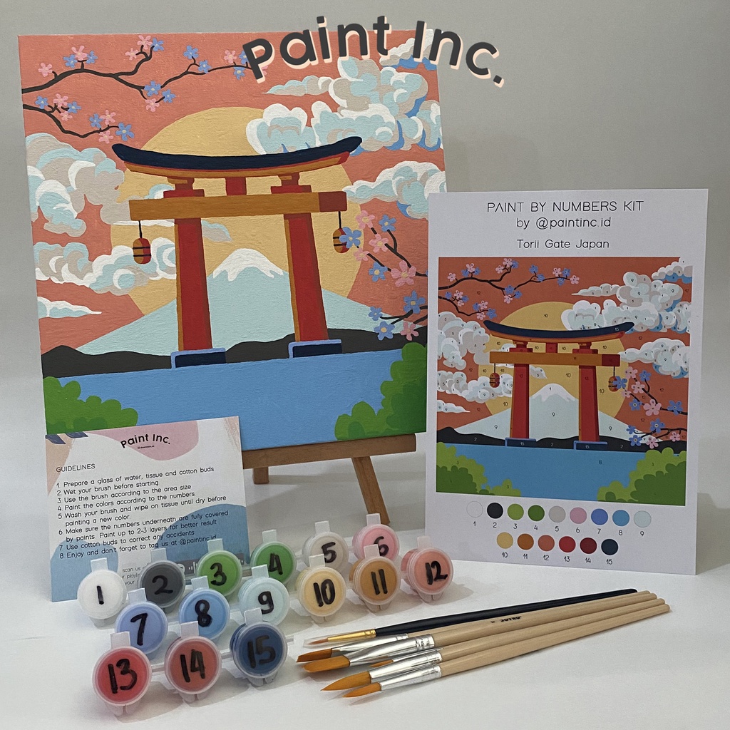 

tyvf Paint by Numbers Kit: Kyoto Paint Inc. ID Paint by Number Painting Kit