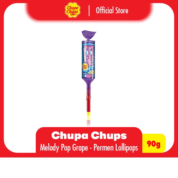 

Chupa Chups Melody Pop Grape 15g - Permen Stick Rasa Anggur