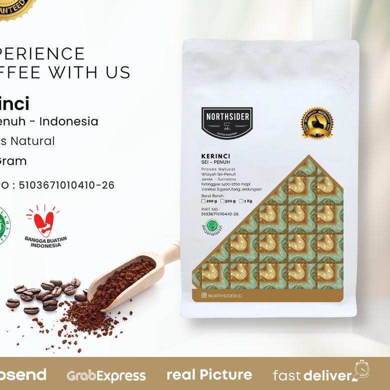 

♪ BIJI KOPI ARABIKA KERINCI SUNGAI PENUH NATURAL - 200GR NORTHSIDER COFFEE ♥