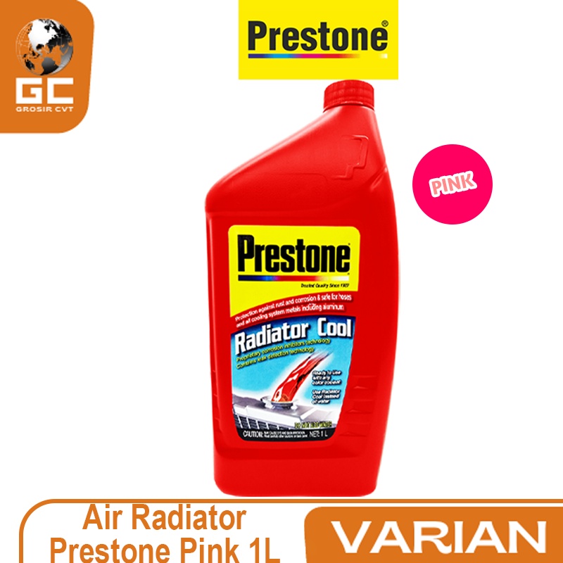 Prestone Air Radiator Coolant Pendingin Motor Mobil warna Pink 1 L Merah