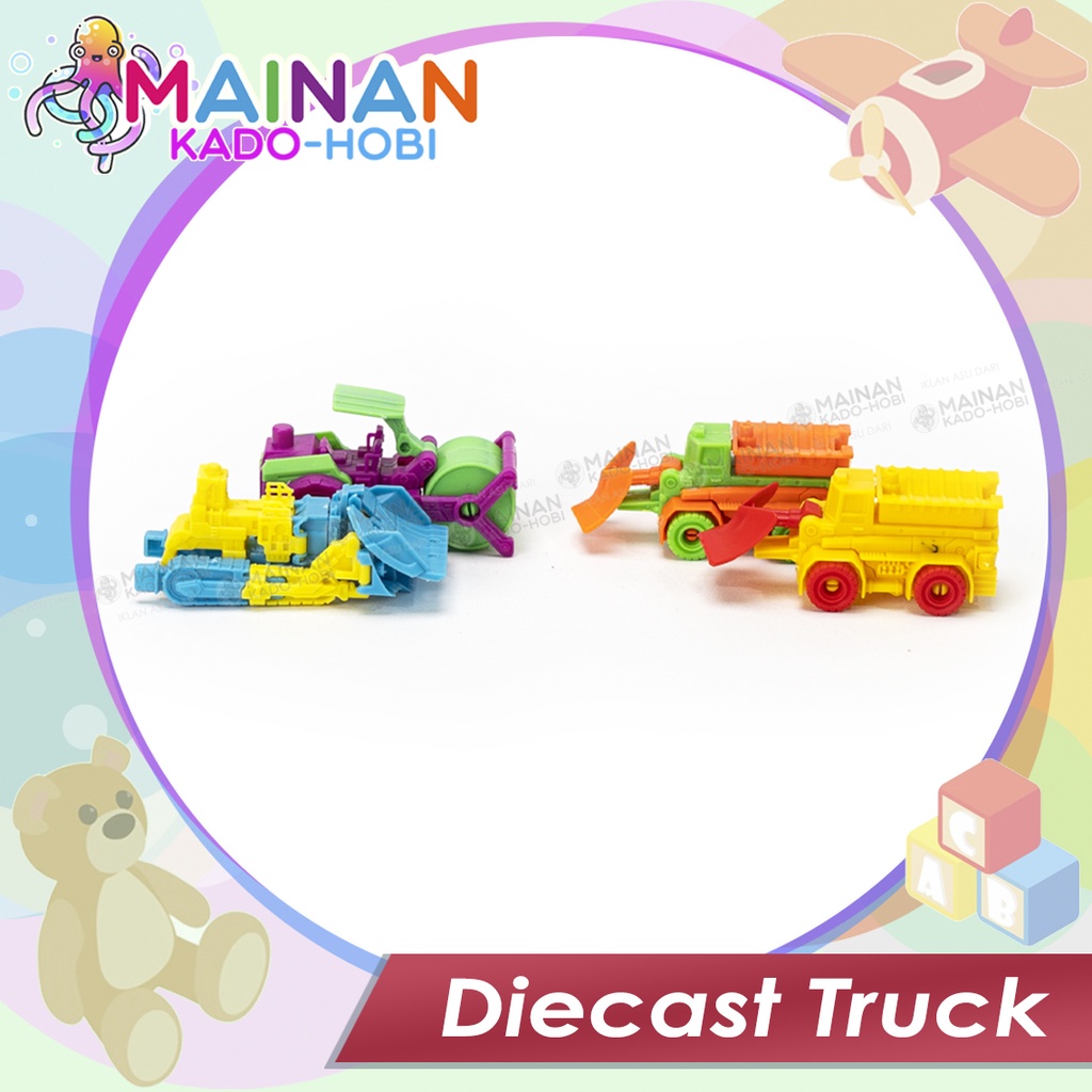 HADIAH MAINAN ANAK DIECAST MOBIL TRUK KONSTRUKSI TRANSFORM ROBOT