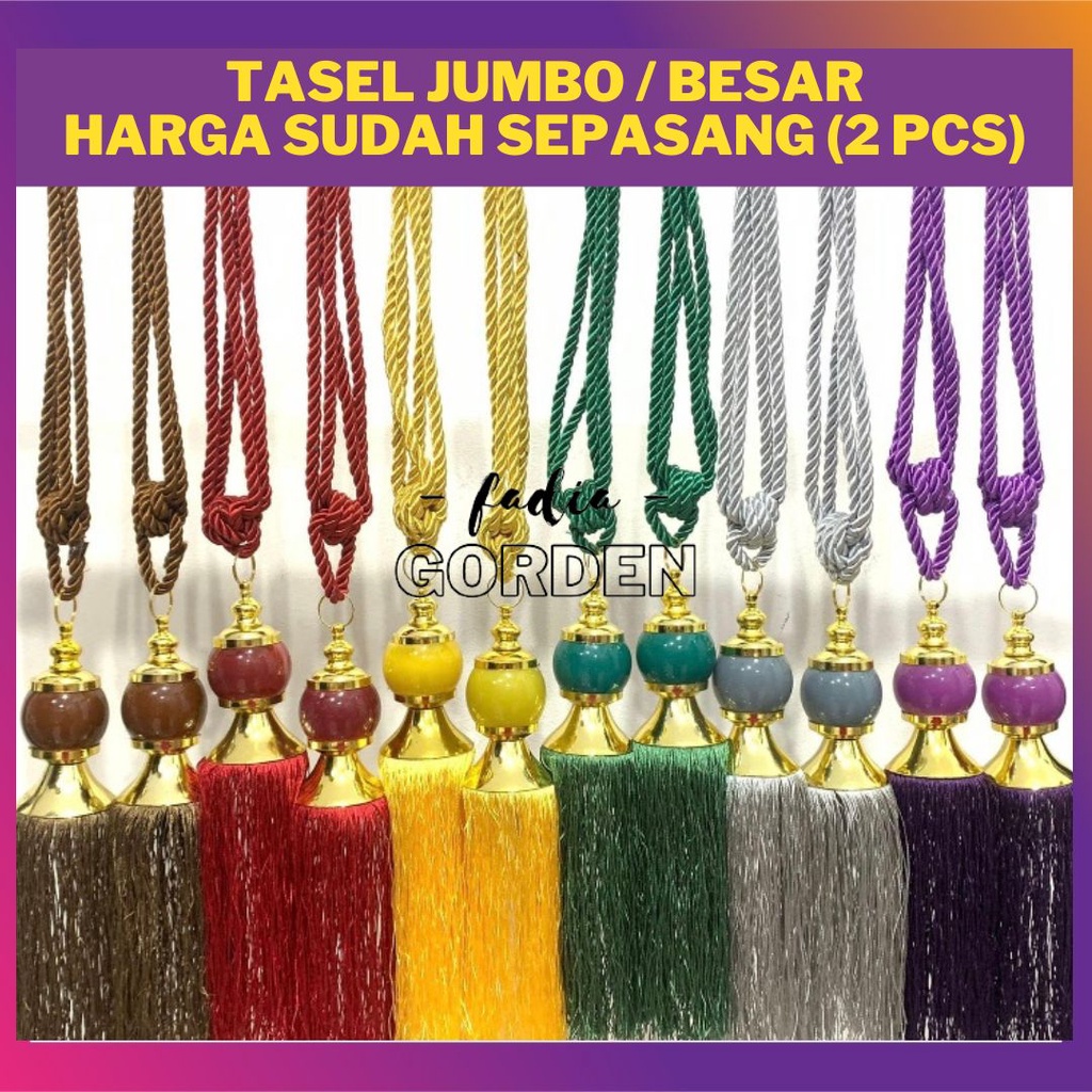 TASEL TALI GORDEN KRISTAL JUMBO/PENGIKAT GORDEN JUMBO/TASEL TALI PENGIKAT/TASEL GORDEN/ TALI TASEL /