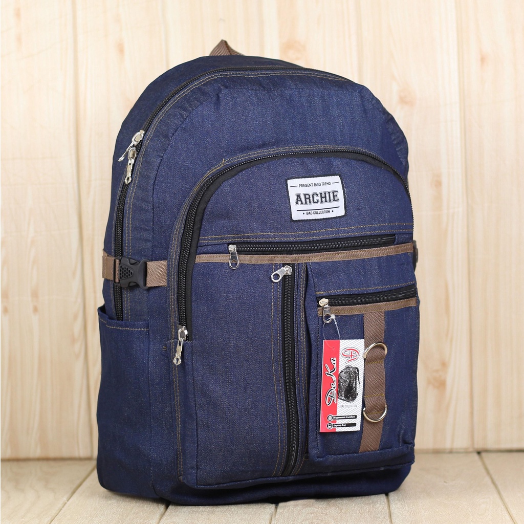 Tas Ransel Pria Ransel Outdoor Navy Tas Distro Levis Archie Ransel Kuliah Sekolah Canvas Distro Termurah Remaja Tas Kerja Dinas Backpack Keren