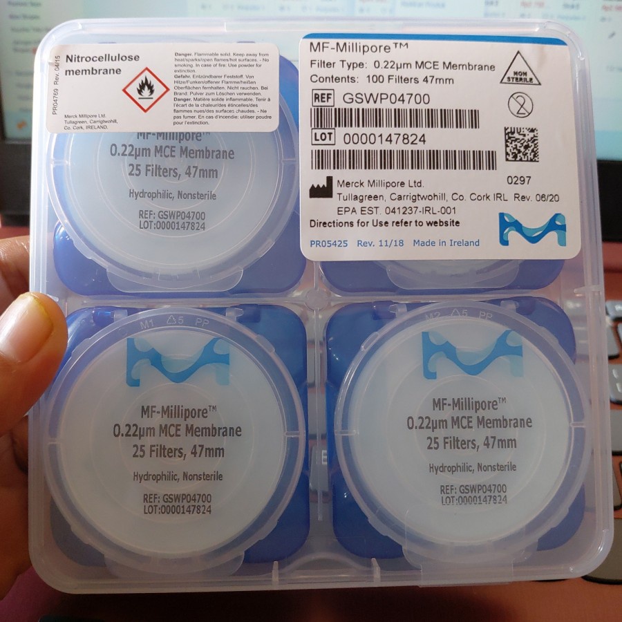 MF - MILLIPORE KERTAS SARING MEMBRAN FILTER 0.22 UM MIKRON 0,22 / 47MM