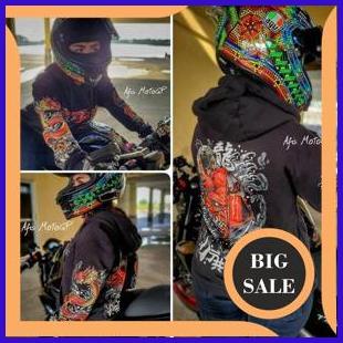 hoodie sunmori jepangan hoodie dragon kohaku naga ride with style hoodie ridding touring bikers NO p
