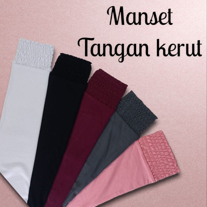 Manset Tangan Panjang Kerut Mangset Lengan Kerut