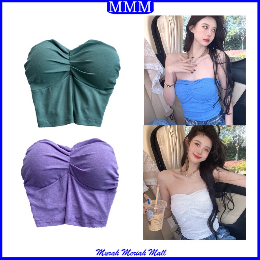 MMM Tanktop Wanita 6546 Bra Fashion Wanita Tanpa Tali Tank Top Model Kemben Polos Tengtop Atasan Wanita Korea Sexy Kekinian Murah Import