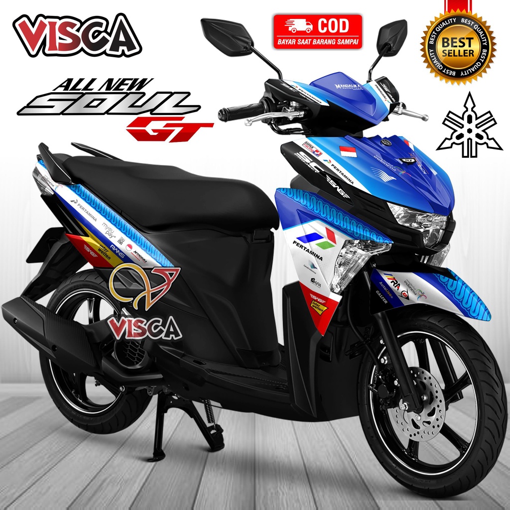 Decal Soul GT 125 Full Body Stiker Mio Soul GT 125 Full Body Striping Mio Soul GT 125 Full Body Mand