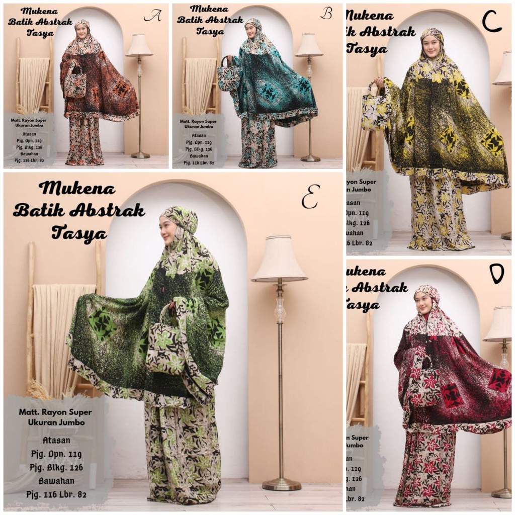 Mukena Batik Cap Abstrak,Mukena Dewasa Jumbo Terbaru 2023