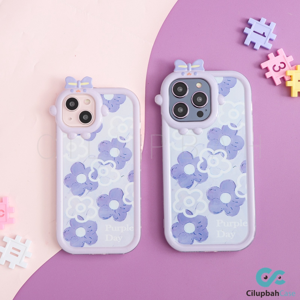 Softcase 3D Flower Full Cover for iPhone 7 8 PLUS XR X XS 11 12 Pro Max / 13 Pro Max / 14 Pro Max