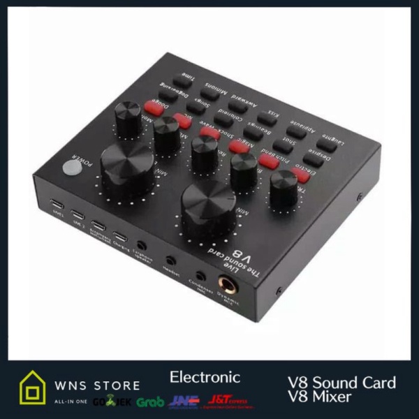 

Jual Soundcard V8 Mixer Sound Card V8 MIXER Audio USB External Soundcard Limited