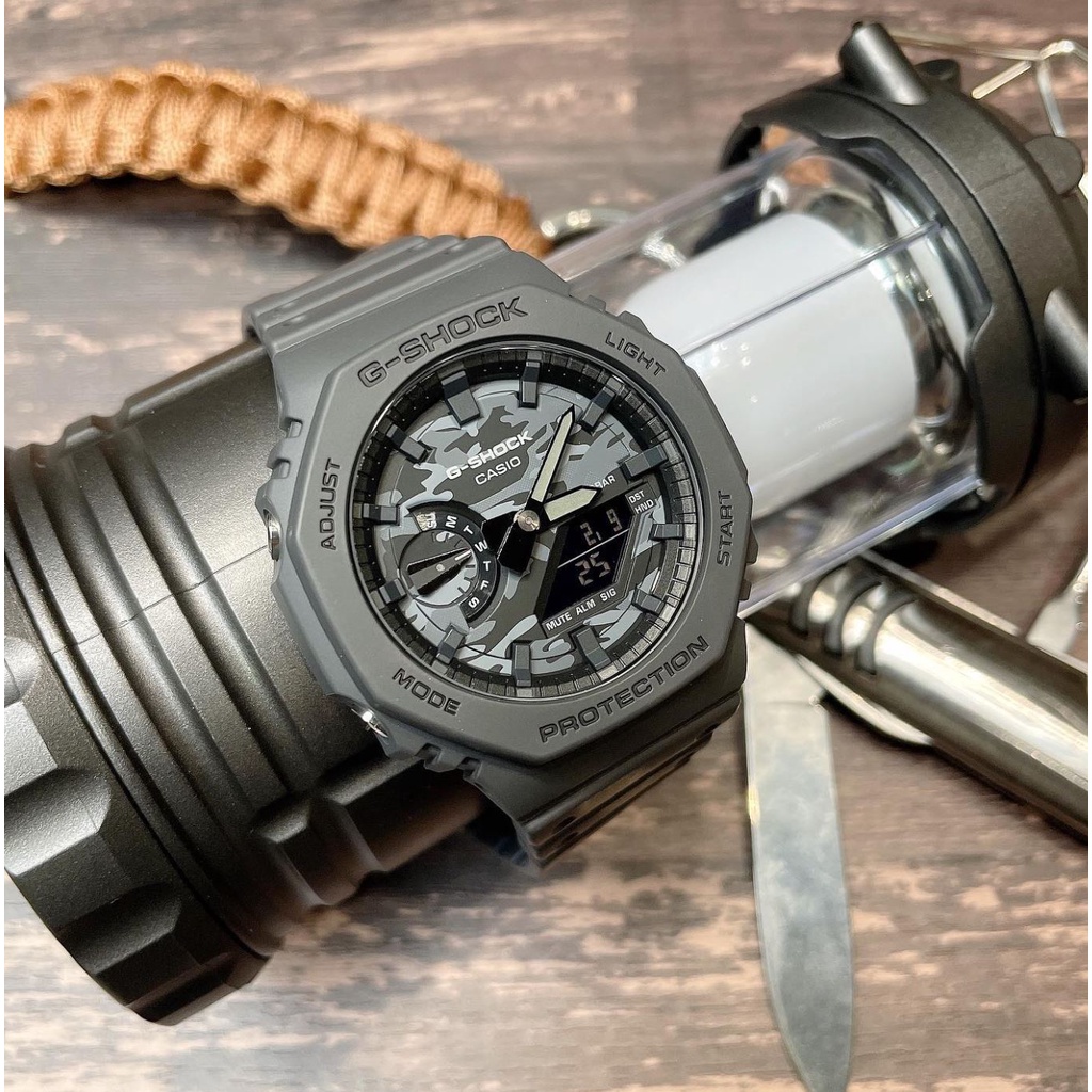 Jam Tangan Pria G-Shock Camo GA-2100-CA-8A DIAL CAMO Utility Series