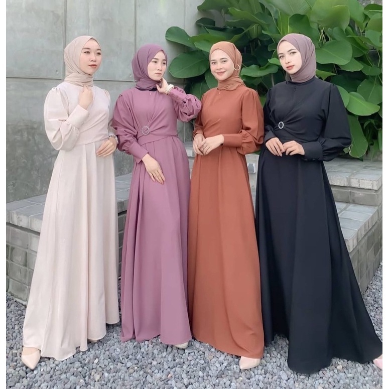 Gamis Dress Wanita Terbaru 2024 Remaja Murah Lebaran / Gamis Kekinian cewek / Gamis Perempuan Modern