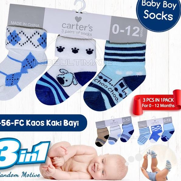 [SGM.03Ma23ᴳ] 3 Pcs Kaos Kaki Bayi Laki laki Perempuan Baru Lahir 0-6bulan Sepatu Bayi Foot Cover Ba
