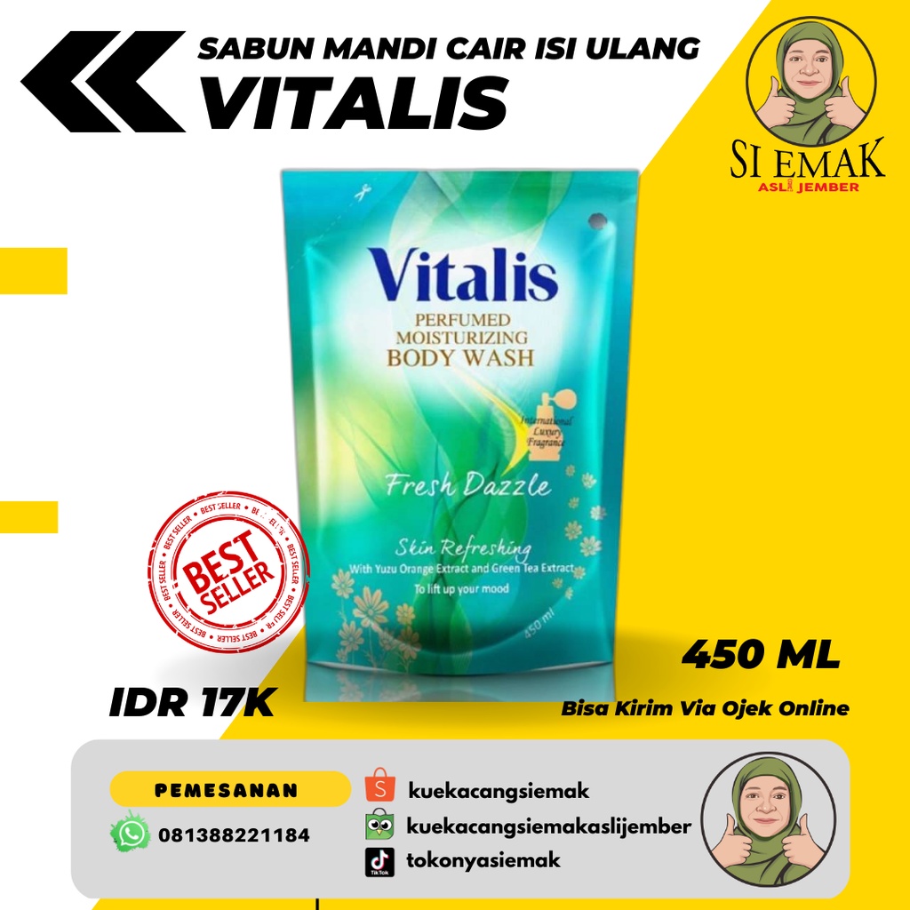 Vitalis Sabun Mandi Cair Refill 450 ML