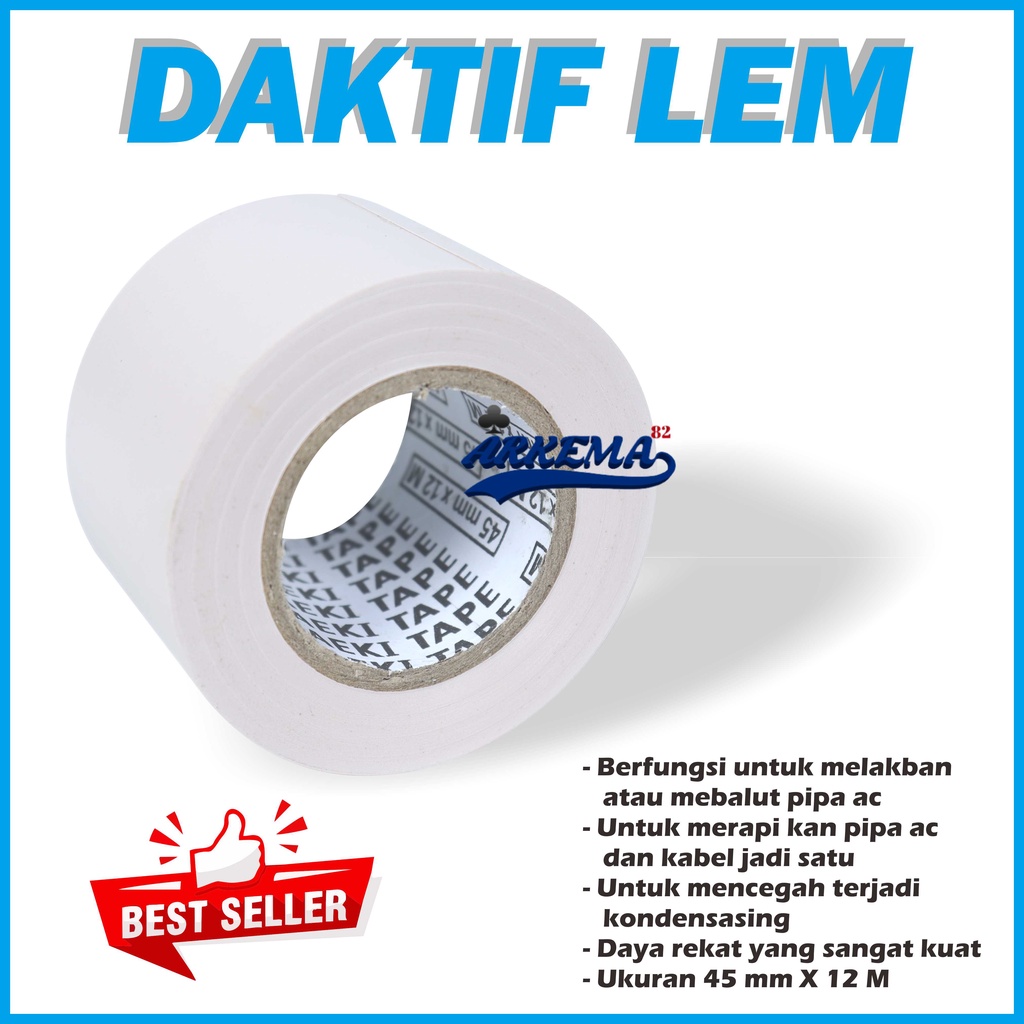 DAKTIF LEM AC | DUCT TAPE | LAKBAN PIPA AC | PEMBUNGKUS PIPA AC