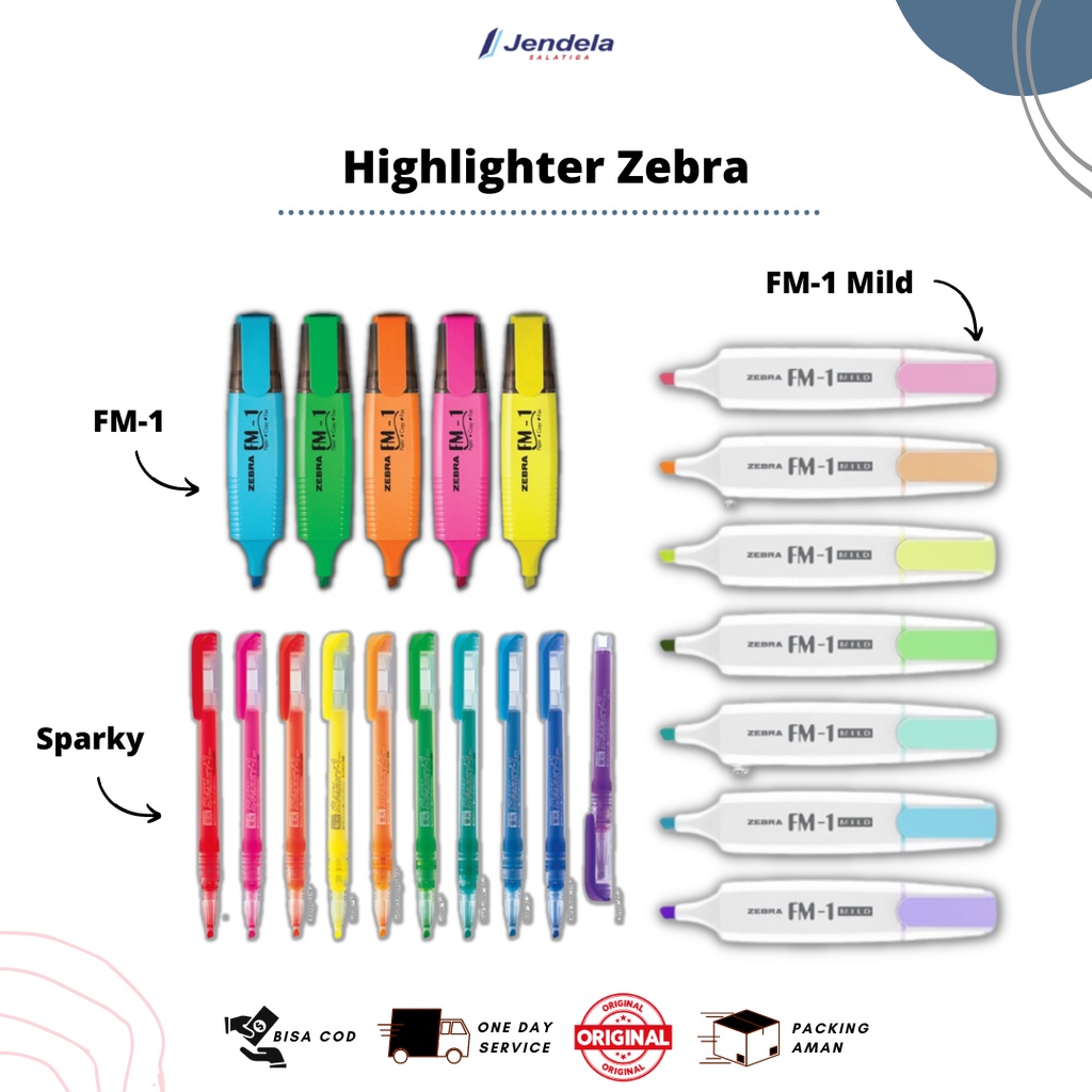 

Highlighter Zebra / Stabilo Zebra Sparky, FM-1 Mild - ATK