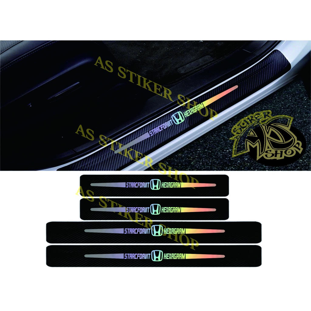 Promo stiker cutting stiker karbon mobil logo honda