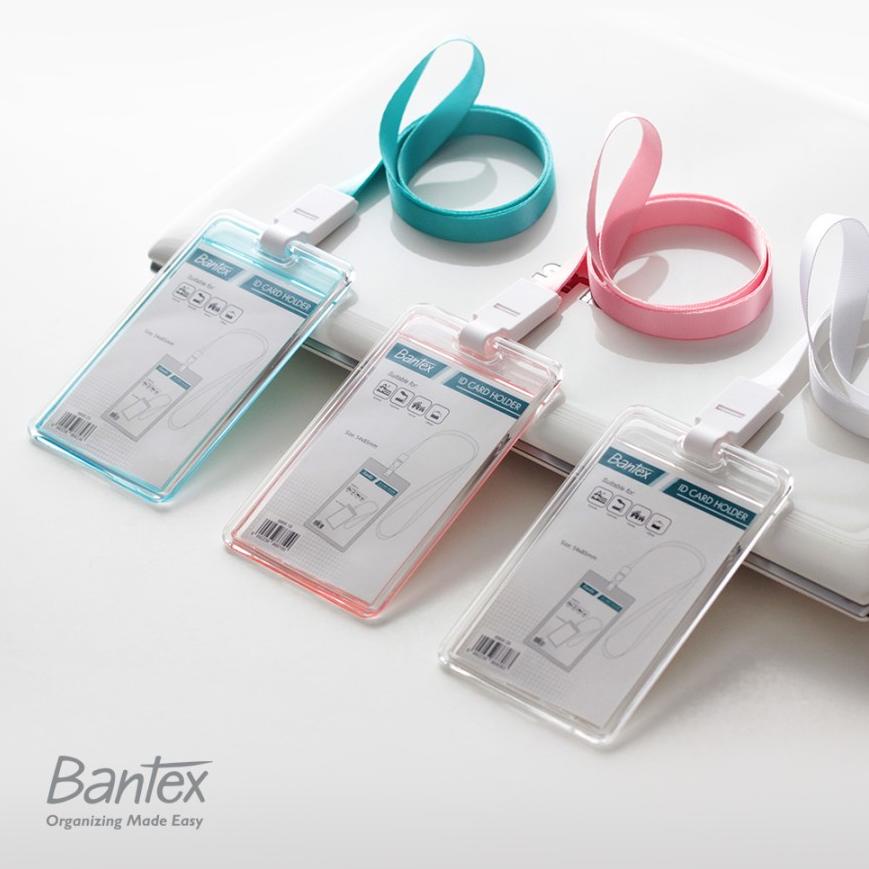 

9.9 HARGA GROSIR Bantex Transparent ID Card Holder Lanyard Potrait 8868