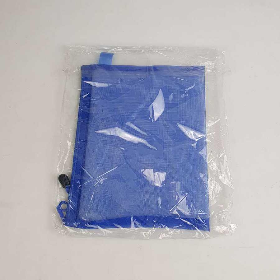 Tempat Pensil Jaring Transparan Document Organizer Zipper Bag A4 - A465