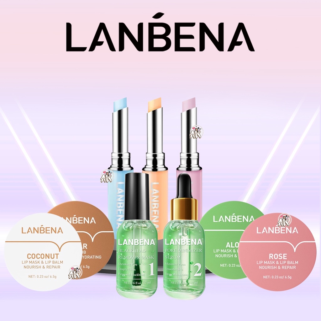 LANBENA GREEN TEA STEP 1 &amp; STEP 2 / LANBENA LIP MASK ALL VARIAN