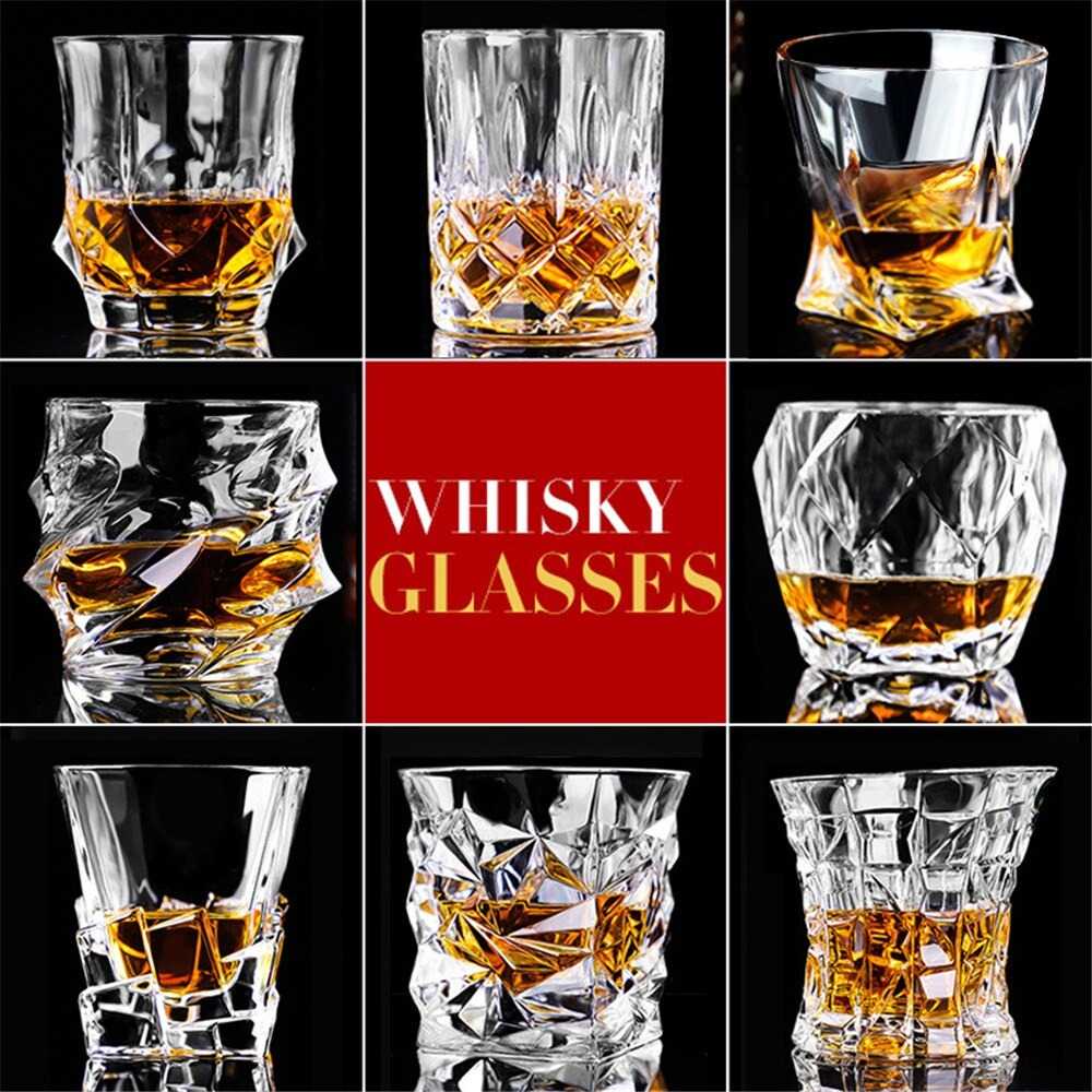 (BISA COD) FTIHSHP Mr.Burning Gelas Cangkir Whiskey Wine Crystal Glass Cup 294ml - NRB38