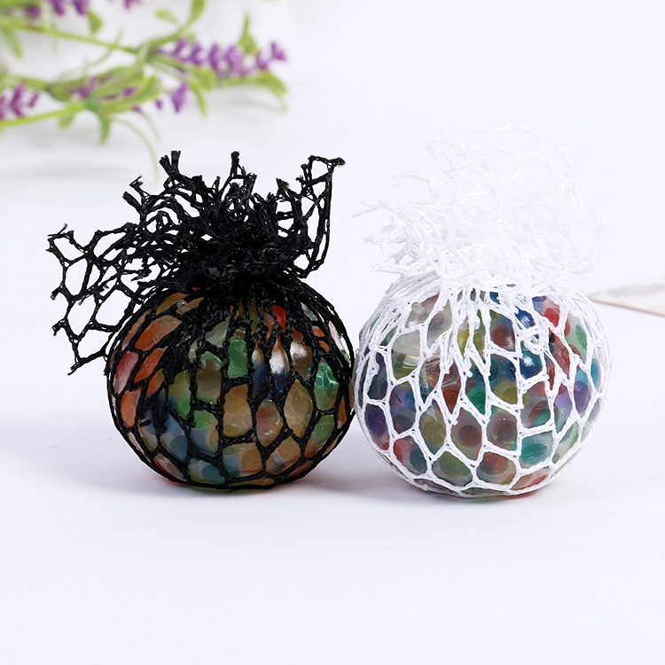 NEW Squishy rainbow mesh ball - squishy anti stress bola jaring anggur