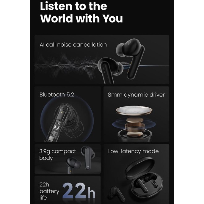 Haylou GT7 Neo TWS Wireless Earphone Headset Bluetooth Alt GT5 GT1 Pro