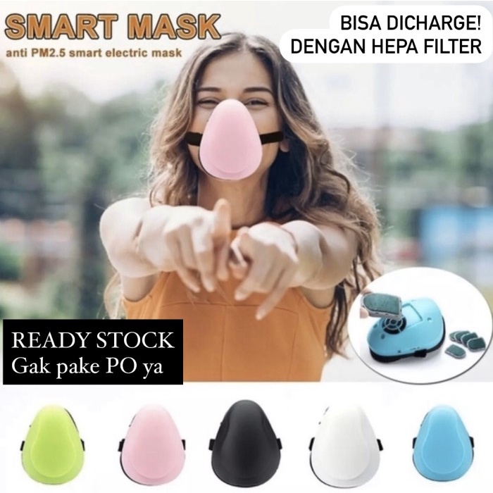 Smart Electric Mask Personal Air Purifier Masker Elektrik HEPA filter