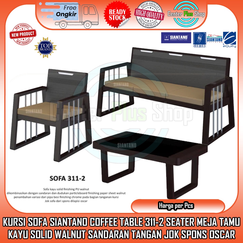 [INSTAN] SOFA KAYU SOLID 311-2 SIANTANO COFFEE TABLE MEJA KOPI TAMU JOK LAPISAN OSCAR FURNITURE FURN