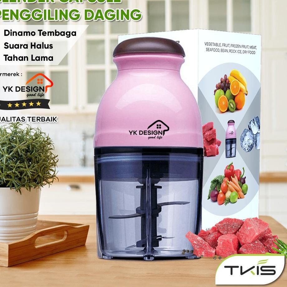 ❁ Blender / Penggiling Daging kapsul MINI Mesin Penggiling Pencacah Daging Sayur Buah YK DESIGN YK-1