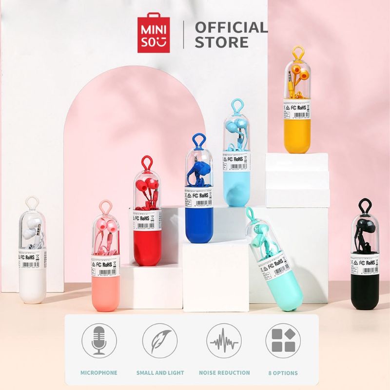 MINISO Music Earphone Colorful Capsule Microphone Noise Cancelling