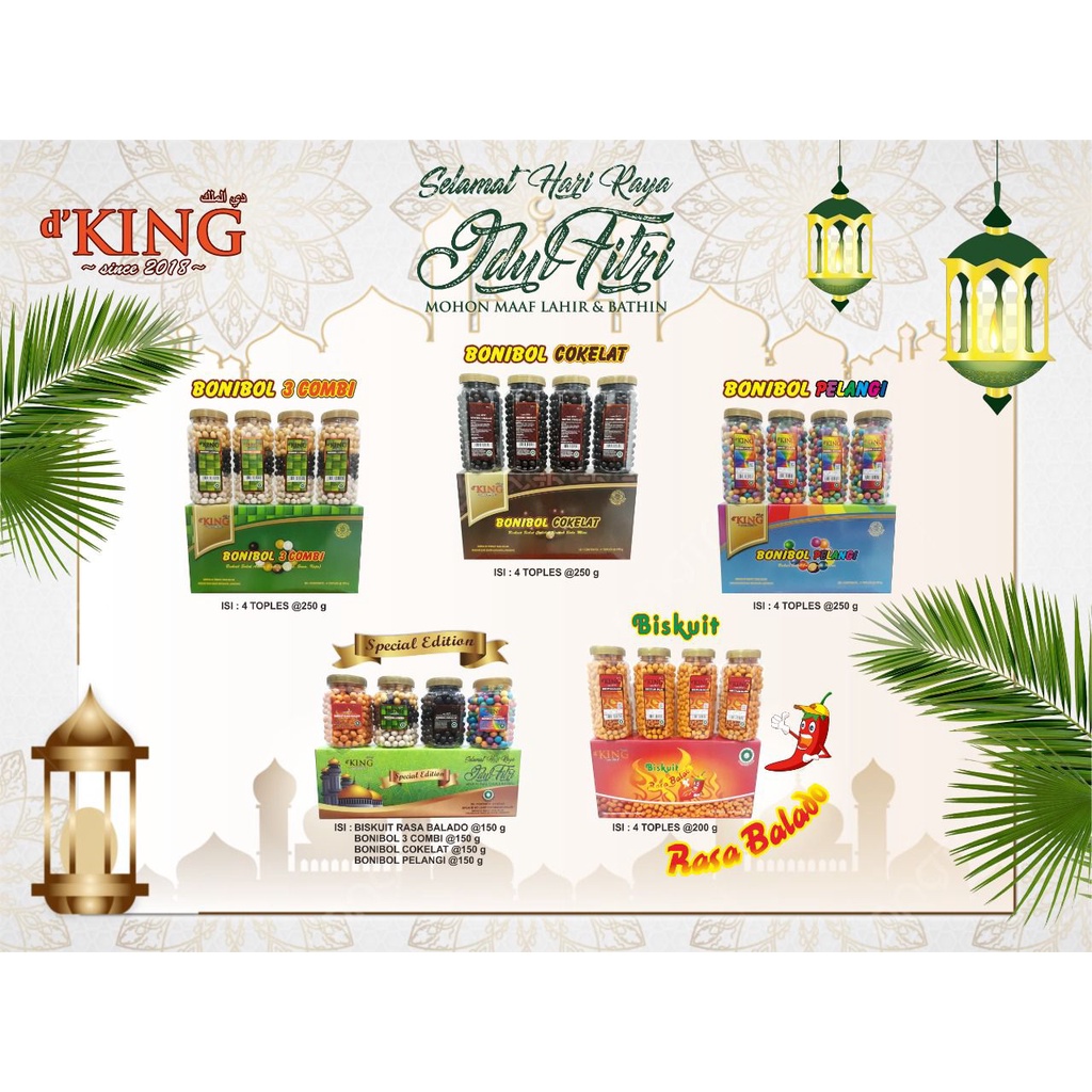 D'KING Bonibol Cokelat &amp; Combi &amp; Special Edition &amp; Coklat Kurma