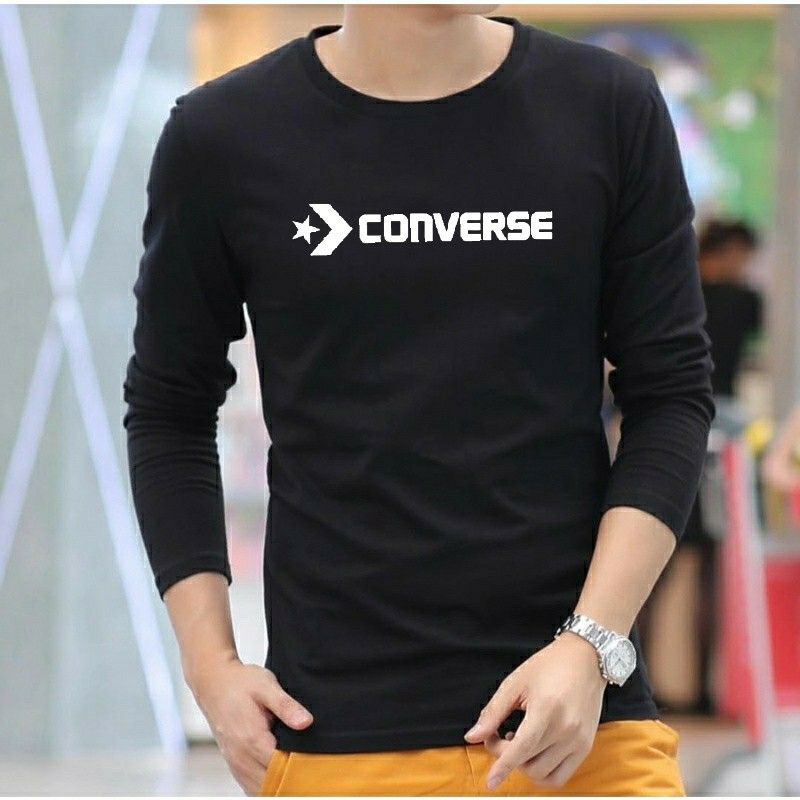 Kaos Conves Lengan Panjang Pria Baju Oblong Lengan Panjang Cowok Baju Pria Lengan Panjang