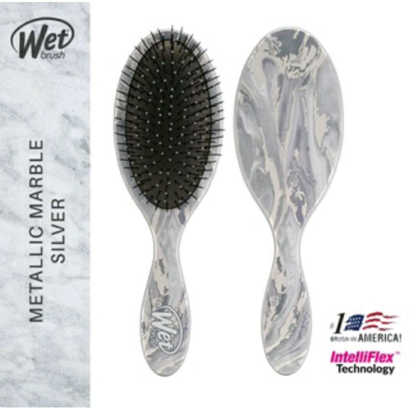 Original Wet Brush Metallic Marble Bronze | Silver - Sisir Anti Kusut