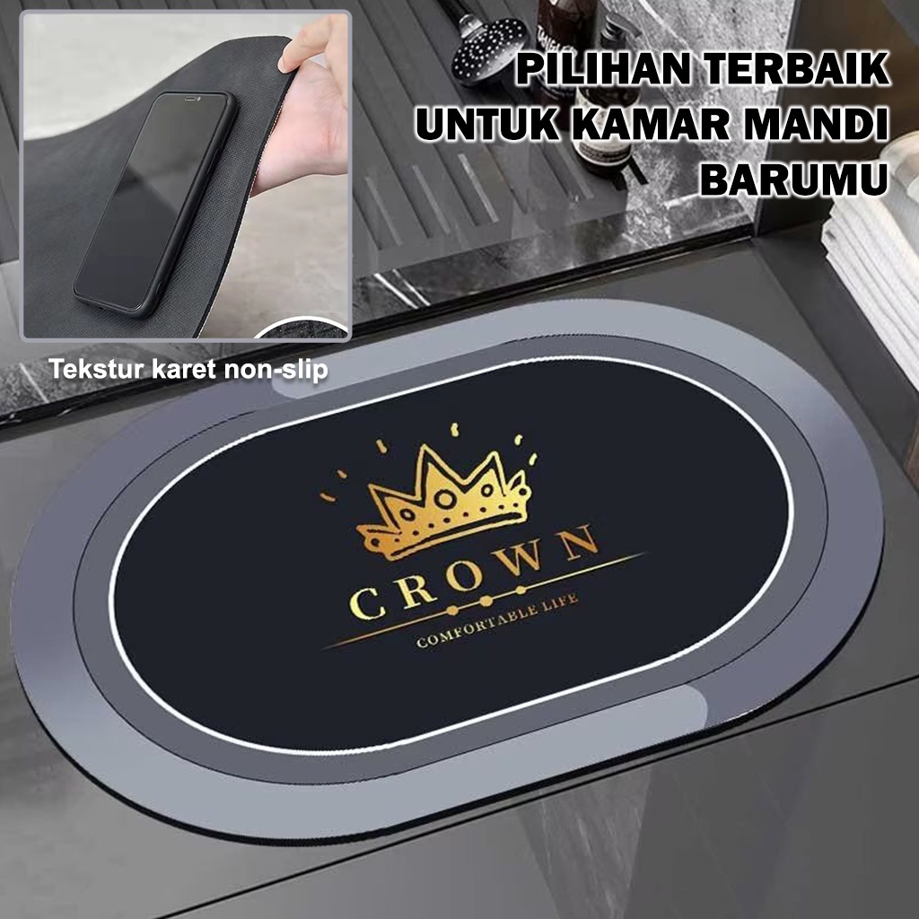 Keset Dapur Keset Kaki Kamar Mandi Ukuran 60cm x 40cm Keset Kaki Premium Anti Slip Daya Serap Tinggi Anti Bakteri Keset Kamar Tidur - D2A1