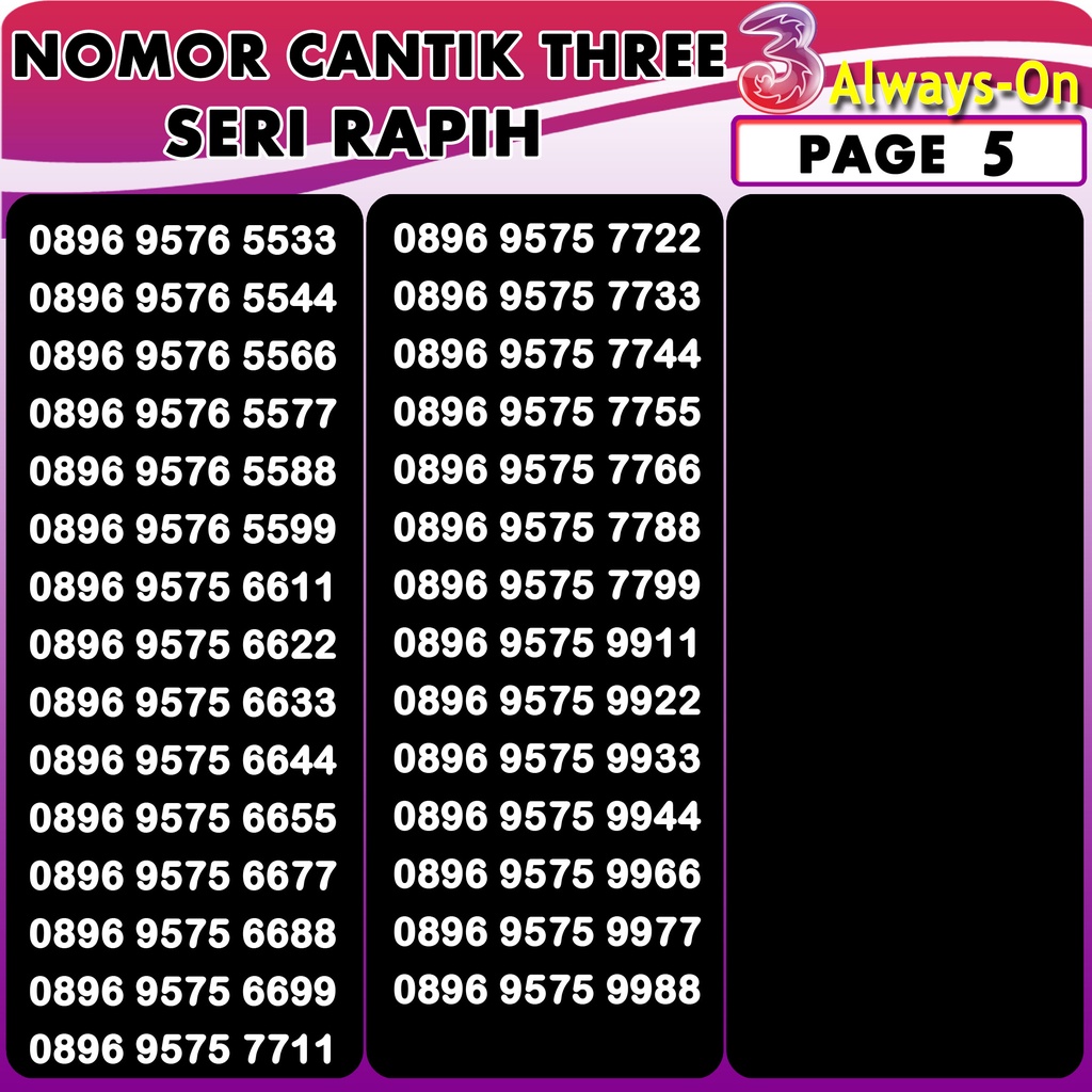 Nomor Cantik Tri Murah