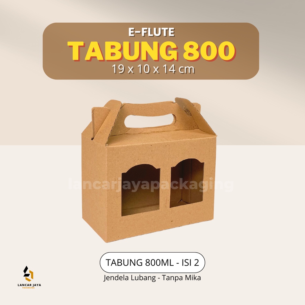 

Box Toples Tabung 800 gram Isi 2 19x10x14 Dus Jinjing E-Flute Kemasan Hampers Kue Kering Snack