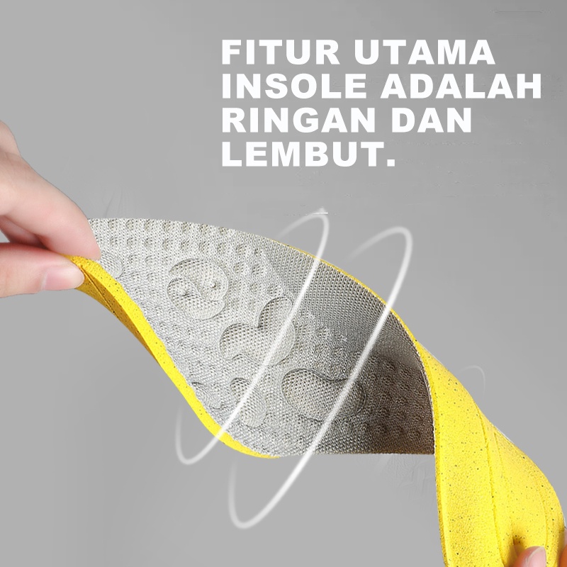 insole sepatu wanita dan pria anti lecet bantalan wanita kebesaran alas sepatu sneakers insole