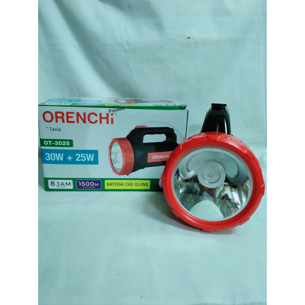 Senter Orenchi OT-3025 Emergency Flashlight SMD-LED 30W+25W Senter Sorot Orenchi