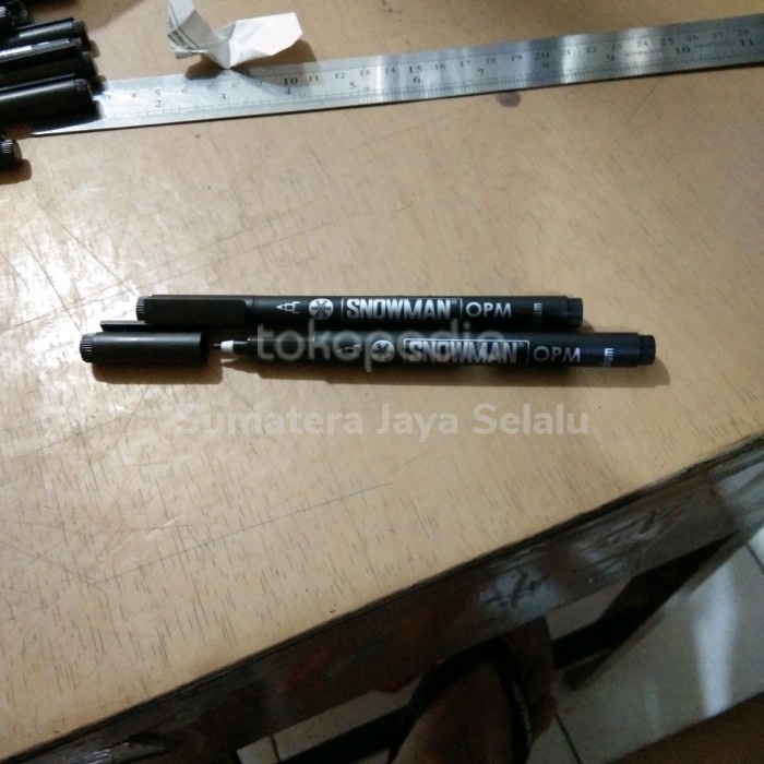 

langsung order saja] SPIDOL PEN OHP SNOWMAN PERMANENT SPIDOL PEN HITAM OPM