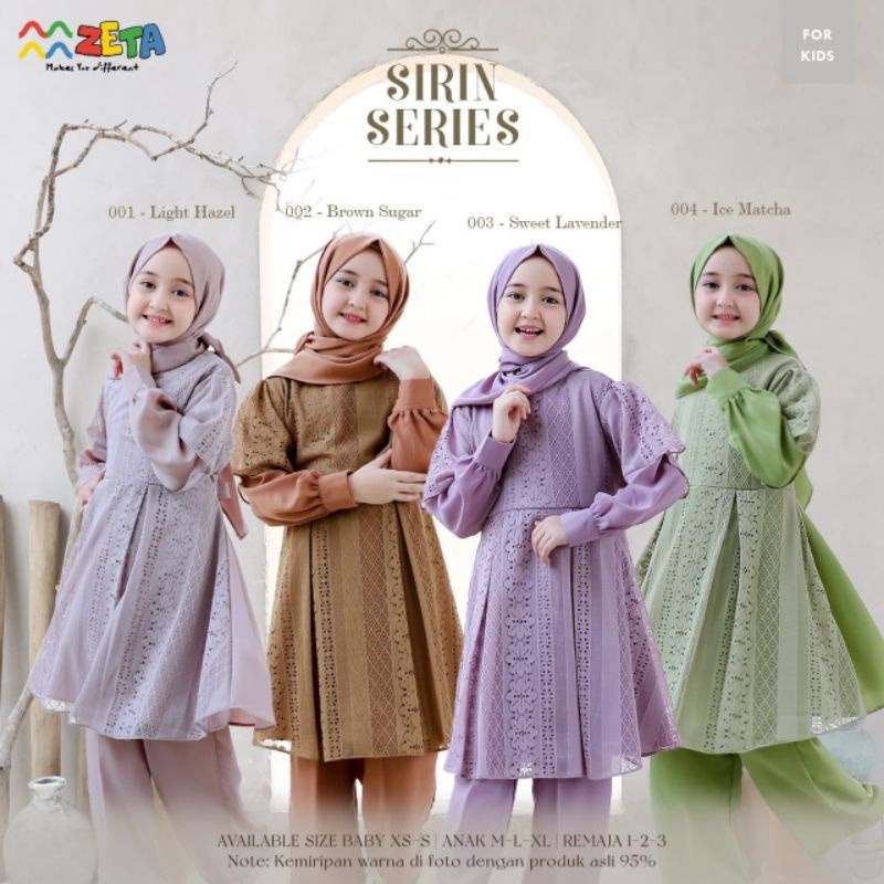 Terbaru SIRIN SERIES KIDS 2IN1 Mix Brukat Malika Premium / Kids Set Syari / Gamis Anak / Setelan Mus